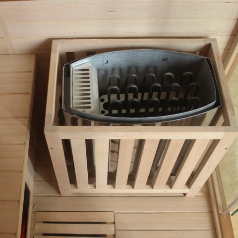 SAUNA KOMBO INFRARED/FIŃSKA HELSI3-NEW Z PIECEM 6kW 3-4 OSOBOWA 160x160 CM 2w1