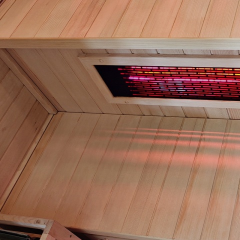 SAUNA KOMBO INFRARED/FIŃSKA MOSS1 Z PIECEM 6kW 4-5 OSOBOWA 150x150 CM 2w1