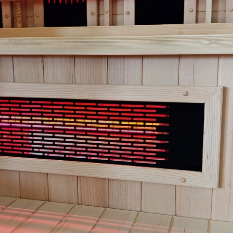 SAUNA KOMBO INFRARED/FIŃSKA MOSS1 Z PIECEM 6kW 4-5 OSOBOWA 150x150 CM 2w1
