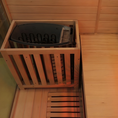 SAUNA KOMBO INFRARED/FIŃSKA MOSS1 Z PIECEM 6kW 4-5 OSOBOWA 150x150 CM 2w1