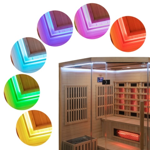 SAUNA KOMBO INFRARED/FIŃSKA MOSS1 Z PIECEM 6kW 4-5 OSOBOWA 150x150 CM 2w1