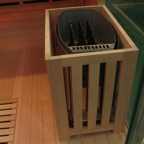 SAUNA KOMBO INFRARED/FIŃSKA MOSS2 Z PIECEM 8kW 5-6 OSOBOWA 200x200 CM 2w1