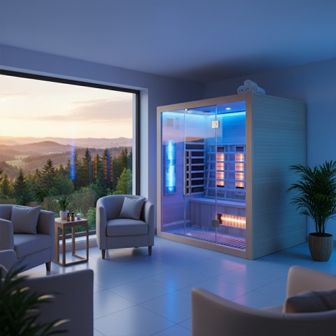 SAUNA SUCHA INFRARED NISKOTEMPERATUROWA ALTA5 3-4 OSOBOWA 175x120 CM