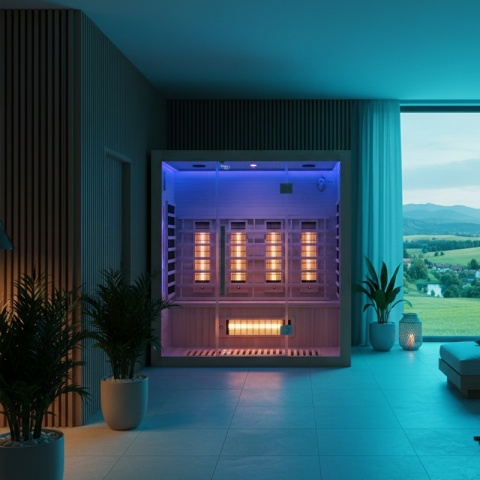 SAUNA SUCHA INFRARED NISKOTEMPERATUROWA ALTA5 3-4 OSOBOWA 175x120 CM