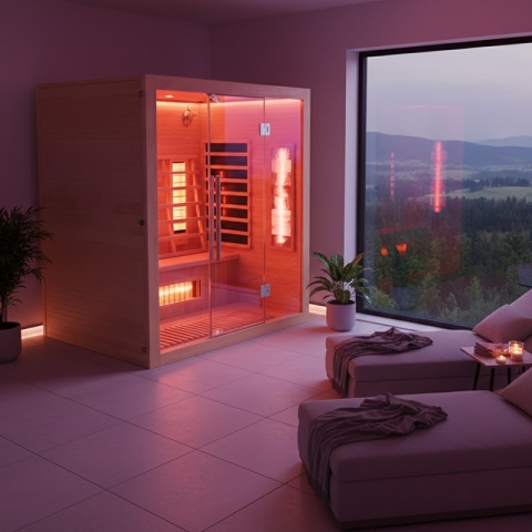 SAUNA SUCHA INFRARED NISKOTEMPERATUROWA ALTA5 3-4 OSOBOWA 175x120 CM