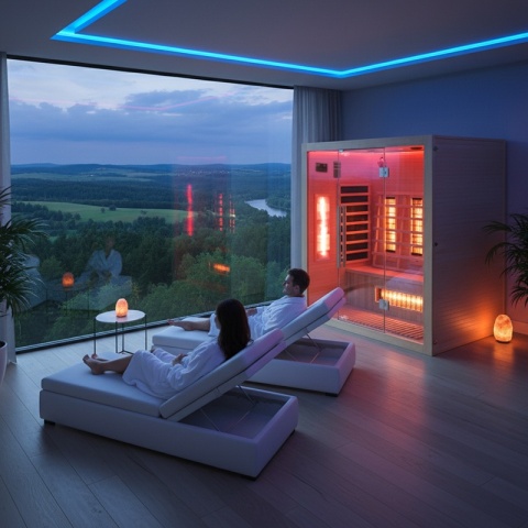 SAUNA SUCHA INFRARED NISKOTEMPERATUROWA ALTA5 3-4 OSOBOWA 175x120 CM