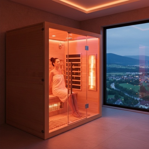 SAUNA SUCHA INFRARED NISKOTEMPERATUROWA ALTA5 3-4 OSOBOWA 175x120 CM