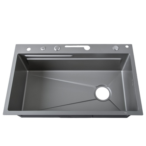 ZLEWOZMYWAK JEDNOKOMOROWY WIELOFUNKCYJNY ZES-TAURUS-75X45 SZARY ZLEW KUCHENNY