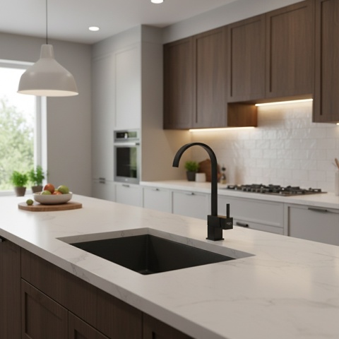 BATERIA KUCHENNA NABLATOWA STOJĄCA OBROTOWA WYLEWKA F21B-BL CZARNA