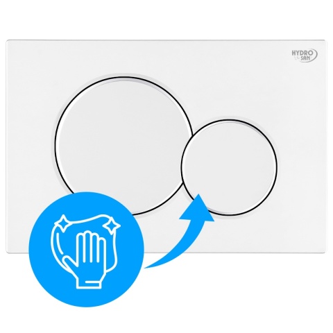 PRZYCISK URUCHAMIAJĄCY SPŁUKUJĄCY DO WC GEBERIT BUTTON BIAŁY MAT PRZEDNI