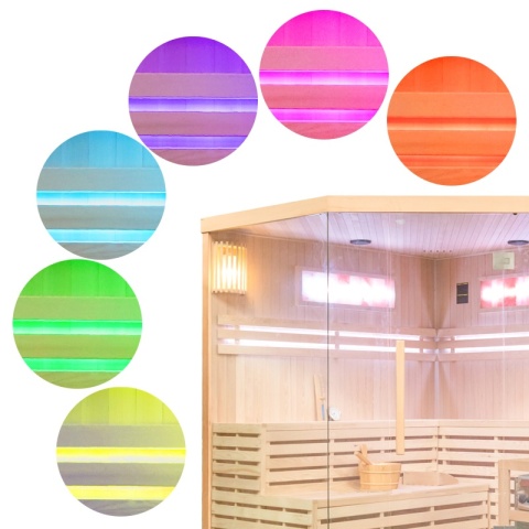 SAUNA FIŃSKA WYSOKOTEMPERATUROWA Z PIECEM KEMI7/HARVIA 8KW 5-6 OSOBOWA 180x180 CM