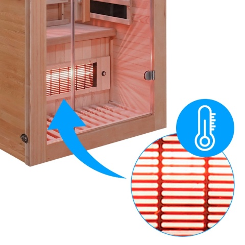 SAUNA SUCHA INFRARED NISKOTEMPERATUROWA ALTA1 1-2 OSOBOWA 90x90 CM