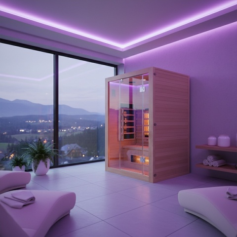 SAUNA SUCHA INFRARED NISKOTEMPERATUROWA ALTA2 2-3 OSOBOWA 120x105 CM