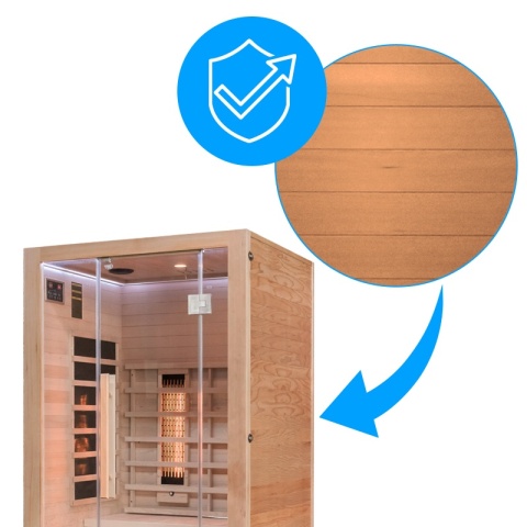 SAUNA SUCHA INFRARED NISKOTEMPERATUROWA ALTA2 2-3 OSOBOWA 120x105 CM