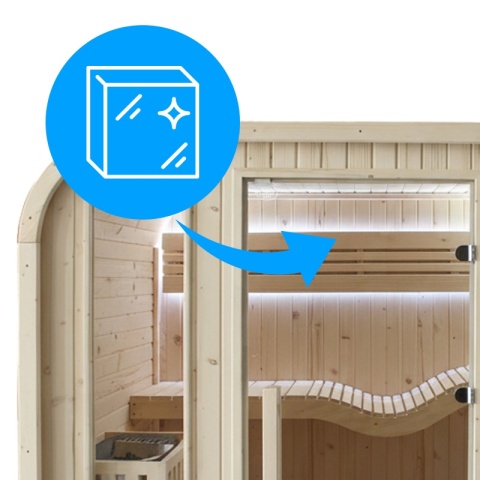 SAUNA OGRODOWA FIŃSKA BECZKA Z PIECEM MOLDE 2-4 OSOBOWA 180x200 CM