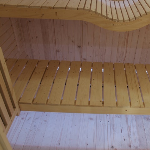 SAUNA OGRODOWA FIŃSKA BECZKA Z PIECEM MOLDE 2-4 OSOBOWA 180x200 CM