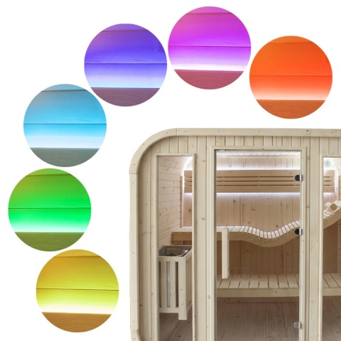 SAUNA OGRODOWA FIŃSKA BECZKA Z PIECEM MOLDE 2-4 OSOBOWA 180x200 CM