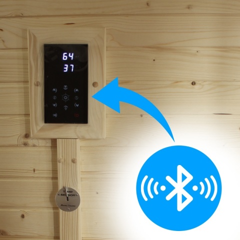 SAUNA OGRODOWA FIŃSKA BECZKA Z PIECEM MOLDE 2-4 OSOBOWA 180x200 CM