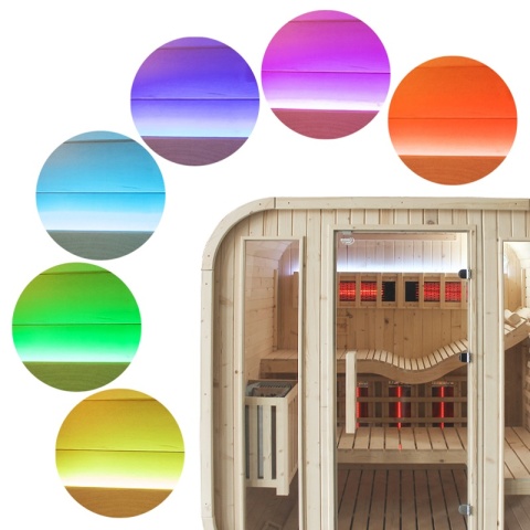 SAUNA OGRODOWA KOMBO FIŃSKA - INFRARED BECZKA MOLDE-A 4-6 OSOBOWA 180x200 CM 2W1