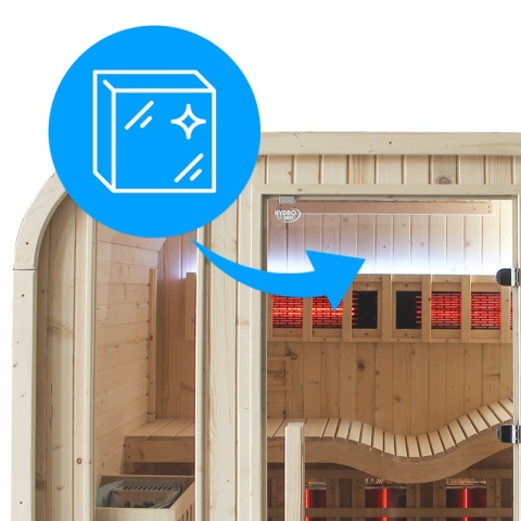 SAUNA OGRODOWA KOMBO FIŃSKA - INFRARED BECZKA MOLDE-A 4-6 OSOBOWA 180x200 CM 2W1