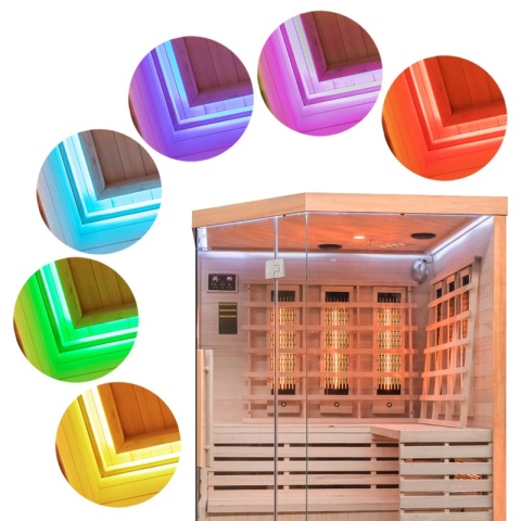 SAUNA SUCHA INFRARED NISKOTEMPERATUROWA ALTA4 4-5 OSOBOWA 150x150 CM