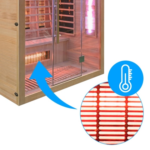 SAUNA SUCHA INFRARED NISKOTEMPERATUROWA ALTA5 3-4 OSOBOWA 175x120 CM