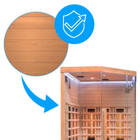 SAUNA SUCHA INFRARED NISKOTEMPERATUROWA ALTA6 2-3 OSOBOWA 120x120 CM