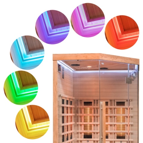 SAUNA SUCHA INFRARED NISKOTEMPERATUROWA ALTA6 2-3 OSOBOWA 120x120 CM