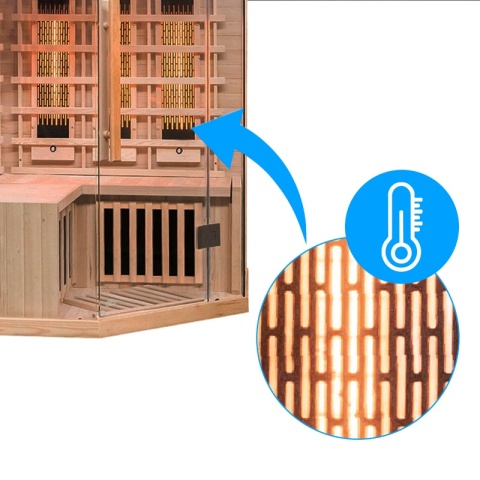 SAUNA SUCHA INFRARED NISKOTEMPERATUROWA ALTA6 2-3 OSOBOWA 120x120 CM