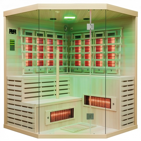 SAUNA SUCHA INFRARED NISKOTEMPERATUROWA ALTA7 5-6 OSOBOWA 180x180 CM