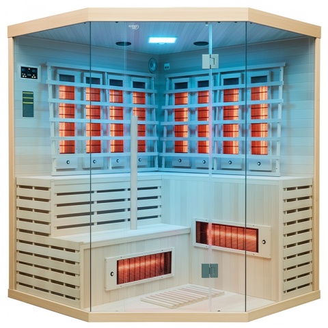 SAUNA SUCHA INFRARED NISKOTEMPERATUROWA ALTA7 5-6 OSOBOWA 180x180 CM