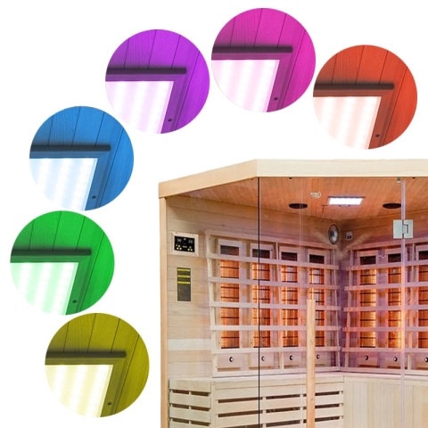 SAUNA SUCHA INFRARED NISKOTEMPERATUROWA ALTA7 5-6 OSOBOWA 180x180 CM