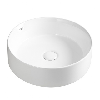 UMYWALKA NABLATOWA CERAMICZNA OKRĄGŁA LAVA-WH-360 BIAŁY POŁYSK 36x12 CM