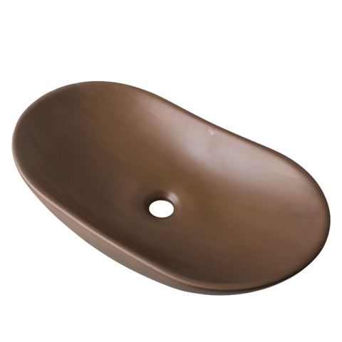 UMYWALKA NABLATOWA CERAMICZNA OWALNA LAVI-BR-625 BRĄZOWY MAT 62x36 CM