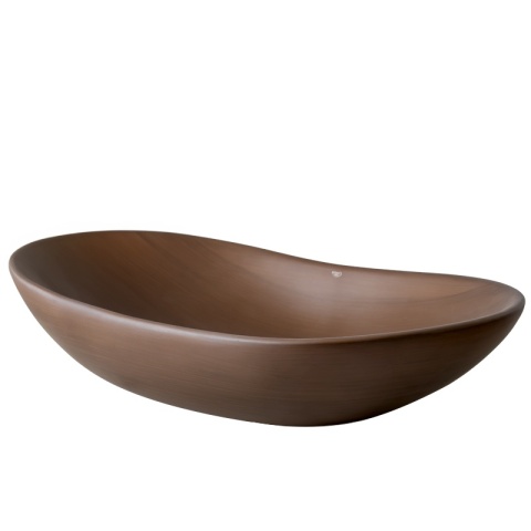 UMYWALKA NABLATOWA CERAMICZNA OWALNA LAVI-BR-625 BRĄZOWY MAT 62x36 CM