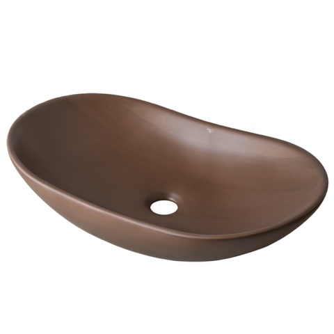 UMYWALKA NABLATOWA CERAMICZNA OWALNA LAVI-BR-625 BRĄZOWY MAT 62x36 CM
