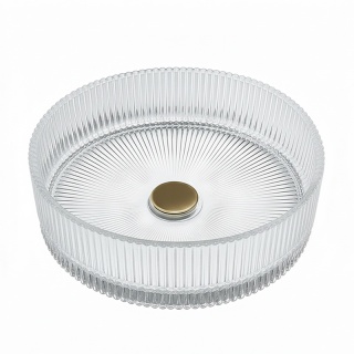 UMYWALKA NABLATOWA SZKLANA OKRĄGŁA FREZOWANA BRILLANT2-TR-400 TRANSPARENTNA 40x12 CM