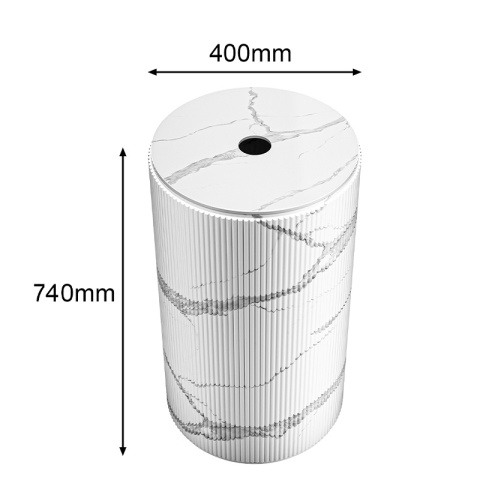 POSTUMENT PODSTAWA UMYWALKOWA CERAMICZNA MARMUROWA RYFLOWANA TOWER-MAR-730 BIAŁA