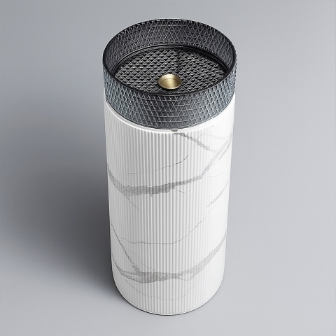 POSTUMENT PODSTAWA UMYWALKOWA CERAMICZNA MARMUROWA RYFLOWANA TOWER-MAR-730 BIAŁA