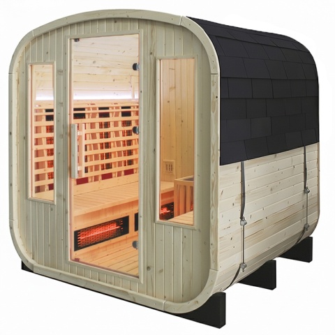 SAUNA OGRODOWA KOMBO FIŃSKA - INFRARED BECZKA HAMAR 4-6 OSOBOWA 180x200 CM