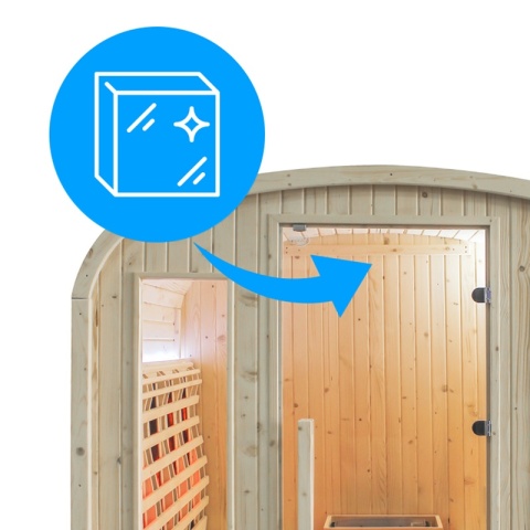 SAUNA OGRODOWA KOMBO FIŃSKA - INFRARED BECZKA HAMAR 4-6 OSOBOWA 180x200 CM