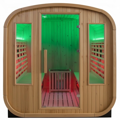 SAUNA OGRODOWA KOMBO FIŃSKA - INFRARED BECZKA HAMAR 4-6 OSOBOWA 180x200 CM