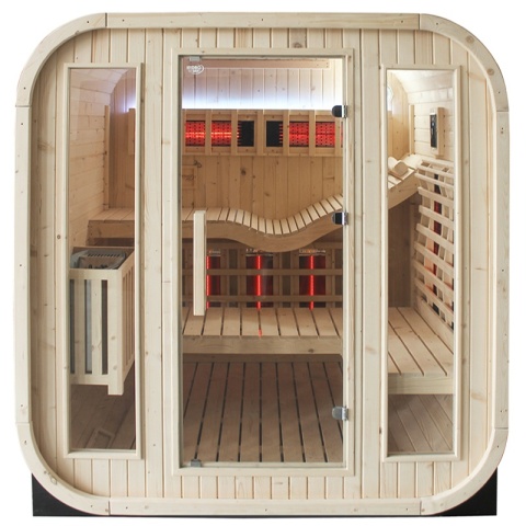 SAUNA OGRODOWA KOMBO FIŃSKA - INFRARED BECZKA MOLDE-A 4-6 OSOBOWA 180x200 CM 2W1