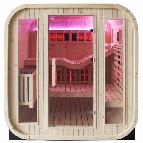 SAUNA OGRODOWA KOMBO FIŃSKA - INFRARED BECZKA MOLDE-A 4-6 OSOBOWA 180x200 CM 2W1