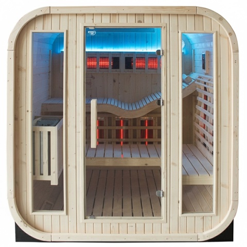 SAUNA OGRODOWA KOMBO FIŃSKA - INFRARED BECZKA MOLDE-A 4-6 OSOBOWA 180x200 CM 2W1