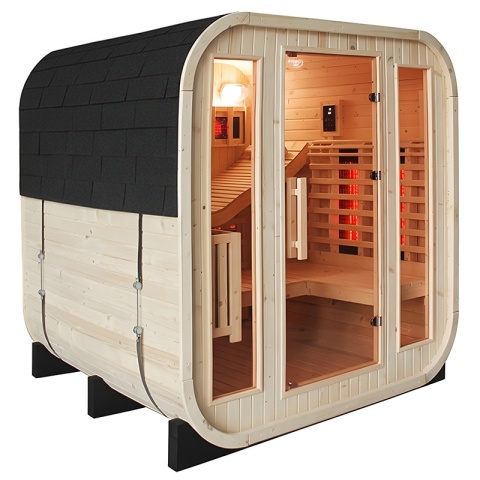 SAUNA OGRODOWA KOMBO FIŃSKA - INFRARED BECZKA MOLDE-A 4-6 OSOBOWA 180x200 CM 2W1