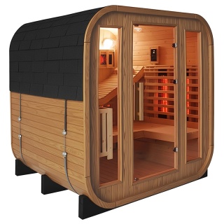SAUNA OGRODOWA KOMBO FIŃSKA - INFRARED BECZKA MOLDE-A 4-6 OSOBOWA 180x200 CM 2W1