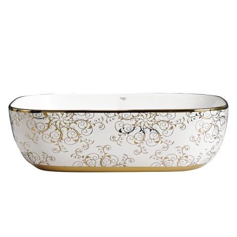 UMYWALKA NABLATOWA CERAMICZNA PROSTOKĄTNA MILO-WH-MOD1-455 BIAŁY POŁYSK 45x32 CM