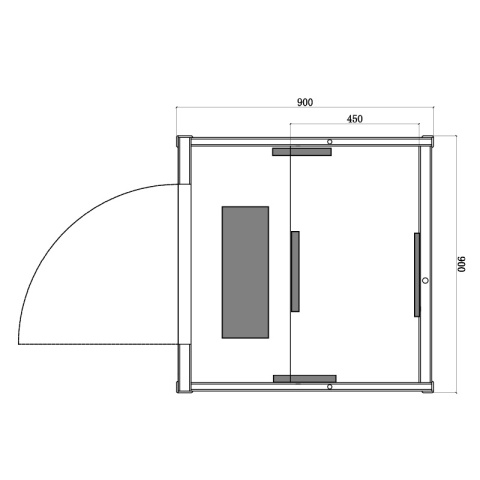 SAUNA SUCHA INFRARED NISKOTEMPERATUROWA ALTA1-CRB 1-2 OSOBOWA 90x90 CM