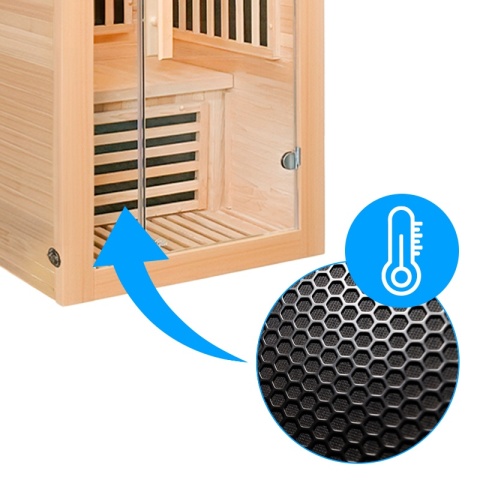 SAUNA SUCHA INFRARED NISKOTEMPERATUROWA ALTA1-CRB 1-2 OSOBOWA 90x90 CM